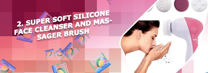 Facial cleansing massager brush