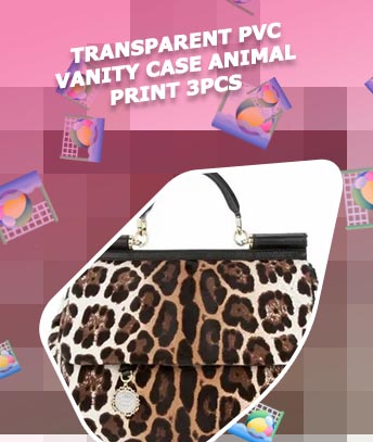 Leopard print vanity case