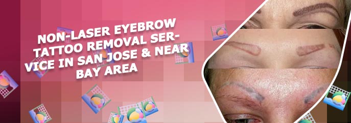 Remove permanent makeup eyebrows