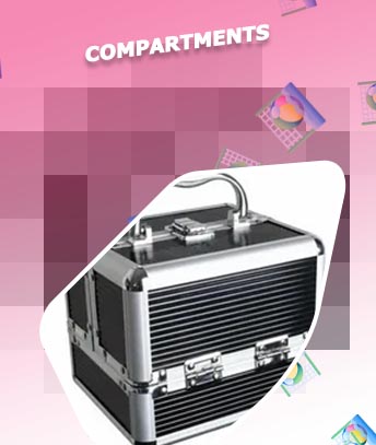 Vanity case with compartments